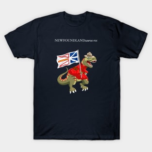 Clanosaurus Rex NEWFOUNDLANDsaurus rex Newfoundland Labrador Canada RCMP Flag T-Shirt